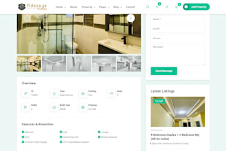 develop a professional real estate website with property listings