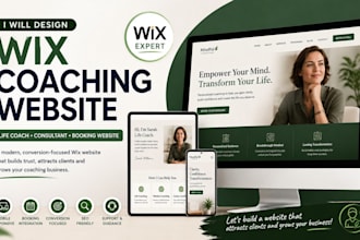 design wix coaching website life coach website consultant booking website