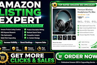 write amazon listing copywriting with seo optimization