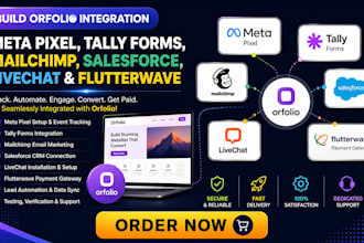 build orfolio meta pixel tally forms mailchimp salesforce livechat flutterwave