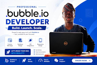 create a custom bubbleio web app and mvp no code solution