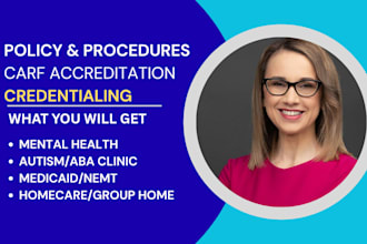 write mental health policy and procedure for behavioral health, hipaa, carf