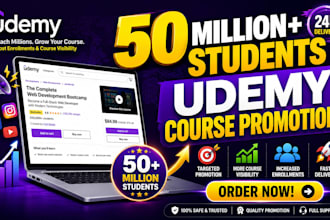 do 50 million promotion udemy course kajabi children course promotion to actv
