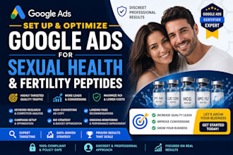 set up and optimize google ads for sexual health and fertility peptides
