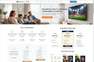 build iptv website, iptv streaming platform, live TV website with admin panel