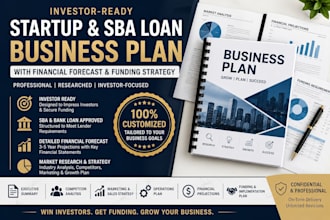 investor ready startup sba loan business plan with financial forecast funding