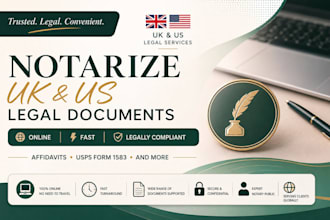 notarize UK US legal document usps form 1583 affidavits for public online notary