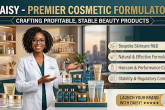 develop custom skin care formulation of natural and organic beauty products