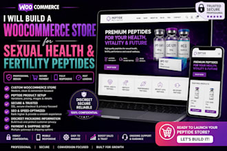 build a woocommerce store for sexual health and fertility peptides