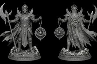 sculpt 3d warhammer 40k, 3d miniature, 3d figurine, dnd tabletop for 3d printing