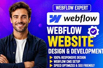 design a modern webflow website, saas website, fix webflow, webflow developer