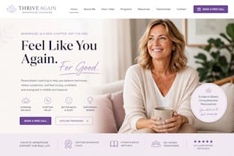 design wix menopause coach website womens health coach hormone health website