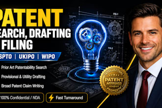 do patent search patent drafting and patent filing at uspto ukipo wipo