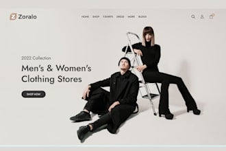design modern clothing store, clothing website, fashion website, fashion store,