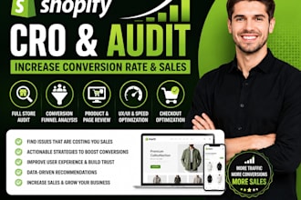 do full shopify cro conversation rate, shopify audit to increase sales