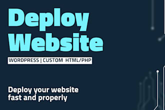 deploy your website to hosting or vps profesisonally