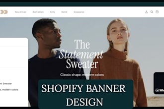 design a professional shopify hero banner and slider for your store