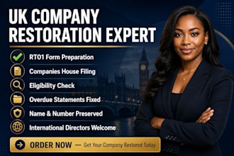 restore UK ltd company and file rt01 with companies house