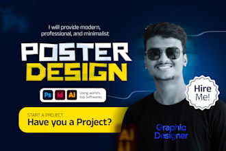 design modern, professional and minimalist posters