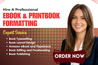 do typesetting and layout design for books formatting ebooks publishing ebook