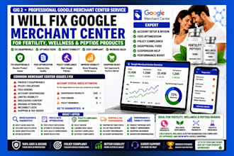 setup peptides google merchant center gmc for sexual fertility peptide products