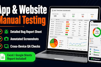 do manual app and website testing and find functional bugs