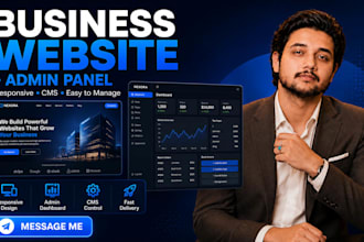 build a business website with admin dashboard and cms