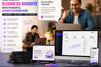 create a business website with admin dashboard