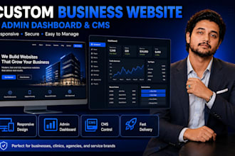 build a custom business website with admin dashboard and cms