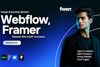design and develop webflow website, framer website, figma to webflow or framer