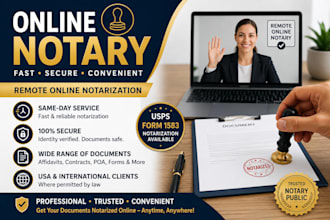 provide fast remote online notary and notarization services