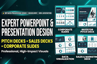 design an urgent powerpoint presentation or investor pitch deck