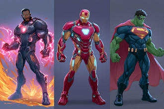 superhero character for comics