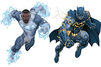 superhero character for comics
