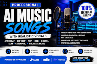 ai songs realistic vocals in any genre suno ai udio mureka ai music video, suno