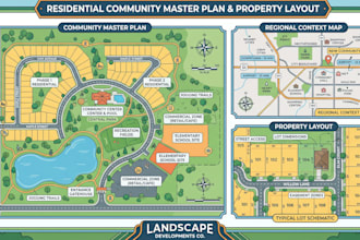 create real estate map, property layout and community master plan