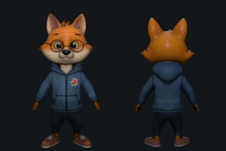 design stylized cute 3d mascot character, 3d character modeling for 3d printing