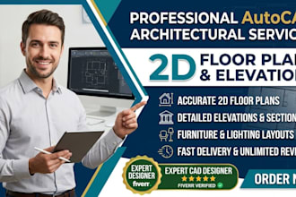 create architectural floor plans, site plans, and permit drawings in autocad