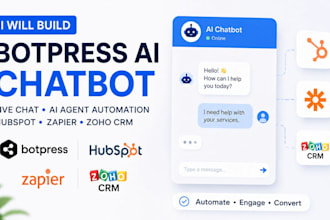 build botpress ai chatbot live chat ai agent automation hubspot zapier zoho CRM