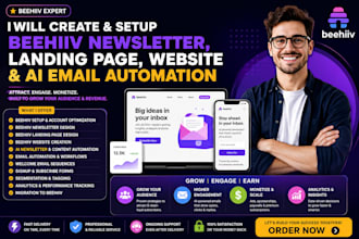 create beehiiv newsletter design ai email automation beehiiv landing page