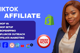 set up  tik tok shop, shopify marketing, tik tok affilate and tik tok ads