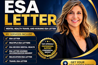 write esa letter ,emotional support animal letter ,housing documentation birp