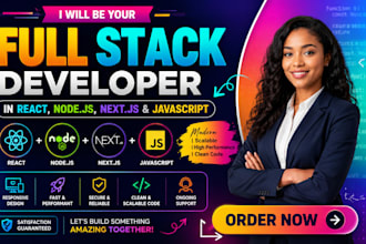 be a full stack developer in react node js and next js node javasript