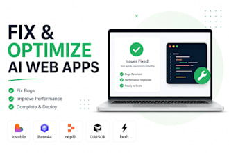 fix lovable, base44, replit, bolt cursor ai web app bugs fast superbase bolt API