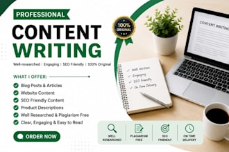 write engaging and professional content for your website