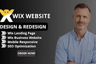 design author website, ebook author website, or design wix website for business