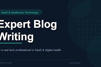 write expert saas and healthcare technology blog posts and articles