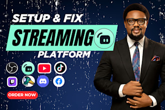 set up obs streamlabs or streamyard for professional live streaming and podcasts