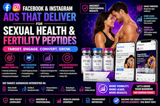 create facebook and instagram ads for sexual health and fertility peptides