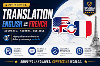 professionally translate english to french and french to english
